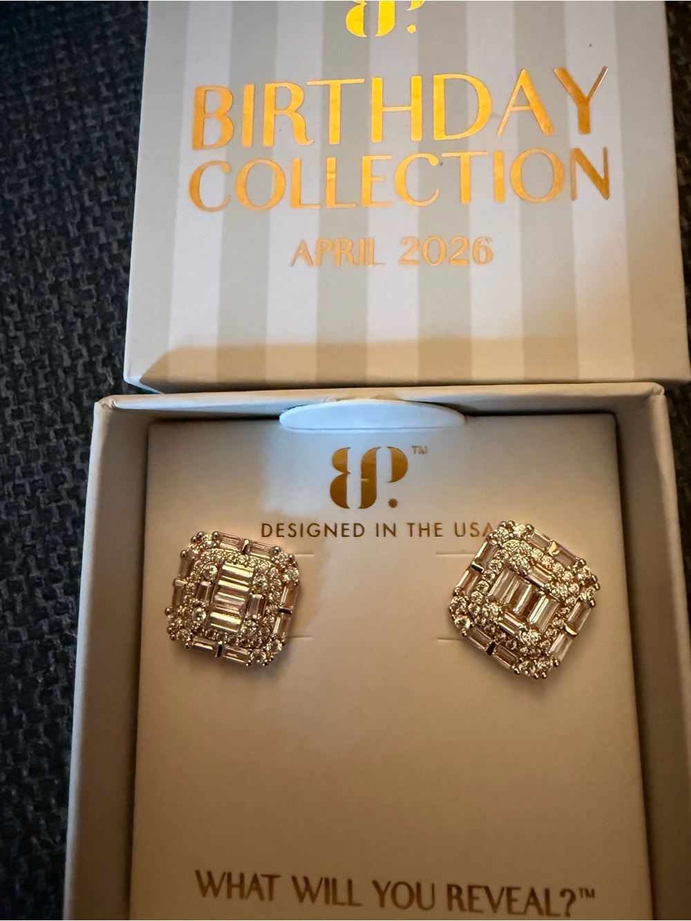 Square Stud Earrings - Birthday Collection April 2026